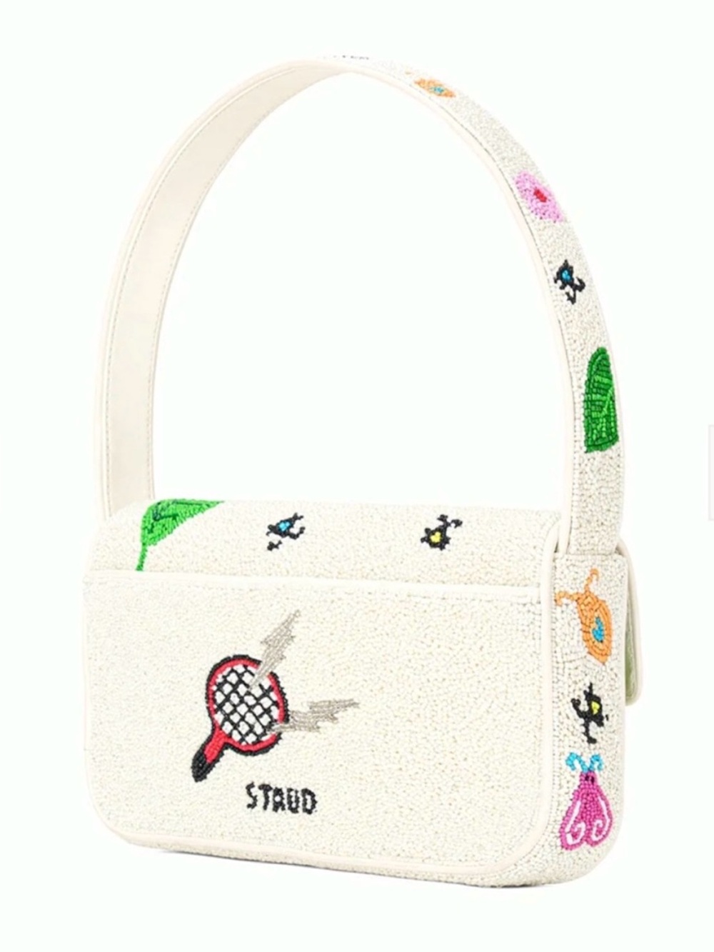πΊπHPππΊ NWT Staud Beaded Tommy Shoulder Bag Bug Out πRare Findπ - Picture 15 of 16